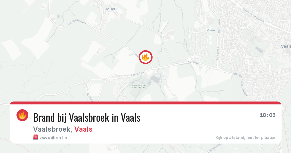 Brand bij Vaalsbroek in Vaals — 19 jun 2026