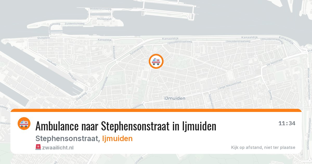 Ambulance naar Stephensonstraat in Ijmuiden — 29 mrt 2026