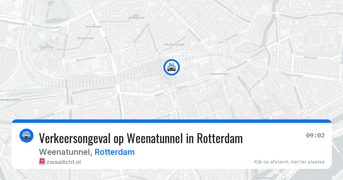 Verkeersongeval op Weenatunnel in Rotterdam — 11 mrt 2026