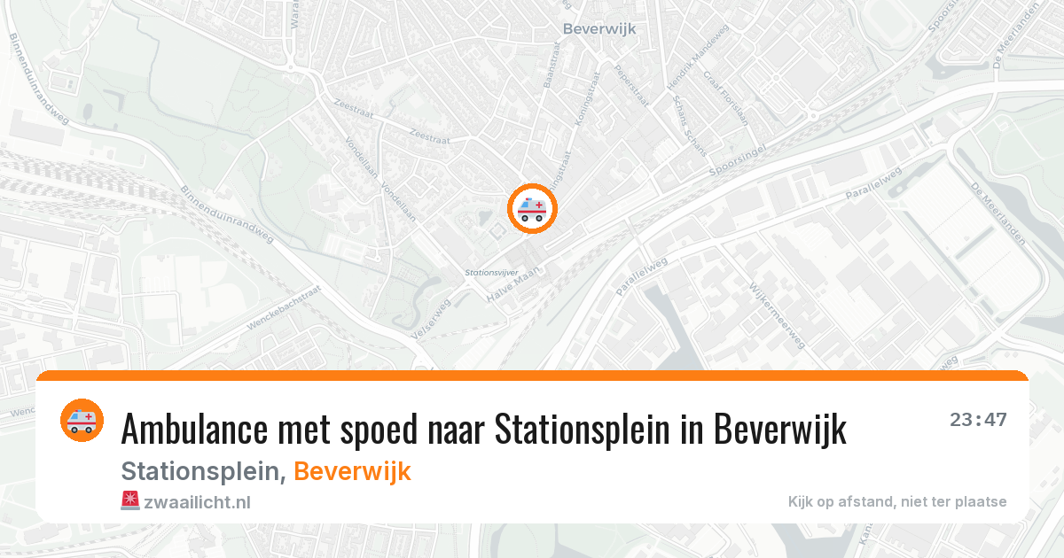Ambulance met spoed naar Stationsplein in Beverwijk — 13 jun 2026