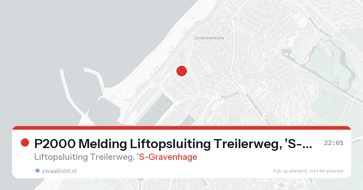 P2000 Melding Liftopsluiting Treilerweg, 'S-Gravenhage — 31 jan 2026