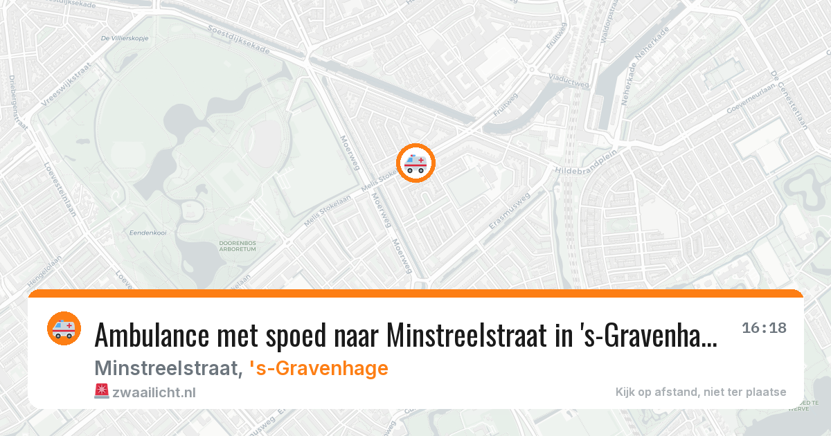 Ambulance met spoed naar Minstreelstraat in 's-Gravenhage — 9 aug 2026