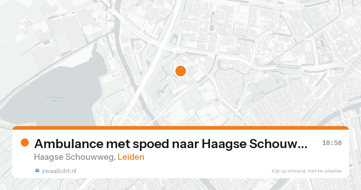 Ambulance met spoed naar Haagse Schouwweg in Leiden — 14 mei 2026