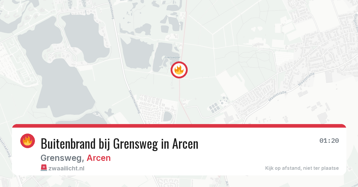 Buitenbrand bij Grensweg in Arcen — 1 mei 2026