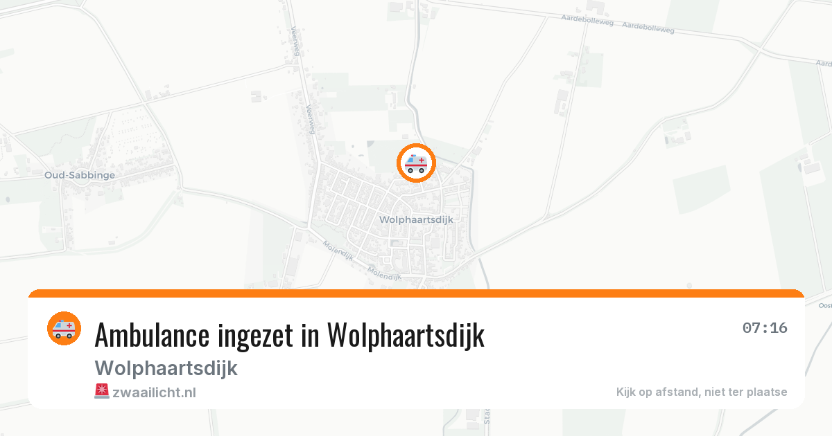 Ambulance ingezet in Wolphaartsdijk — 27 jun 2026
