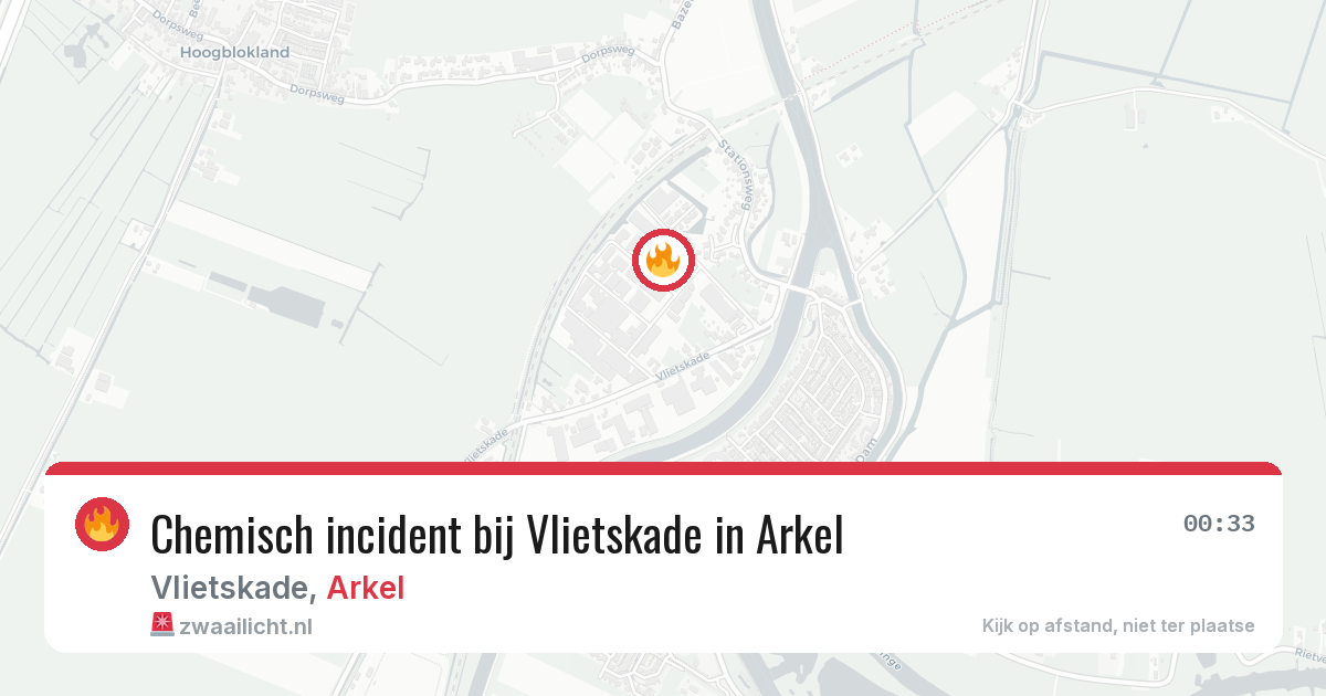 Chemisch incident bij Vlietskade in Arkel — 24 jul 2026