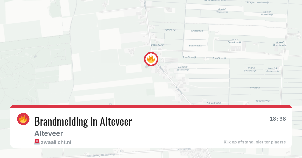Brandmelding in Alteveer — 29 jul 2026