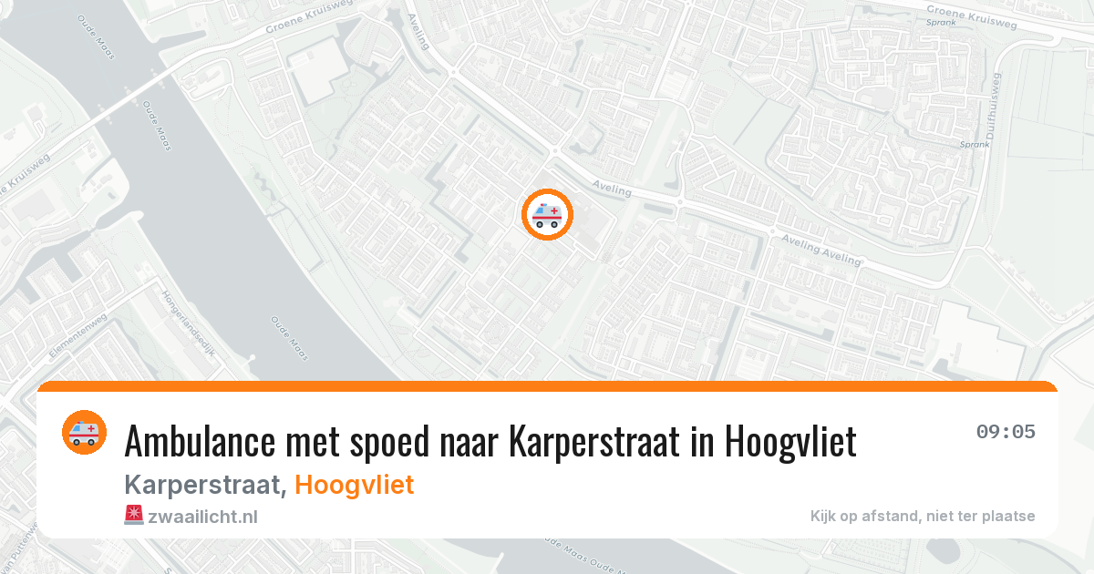 Ambulance met spoed naar Karperstraat in Hoogvliet — 15 mei 2026