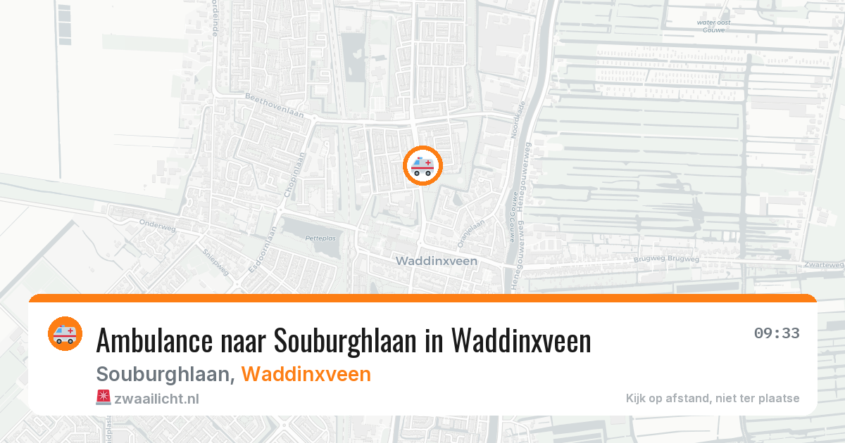 Ambulance naar Souburghlaan in Waddinxveen — 22 apr 2026