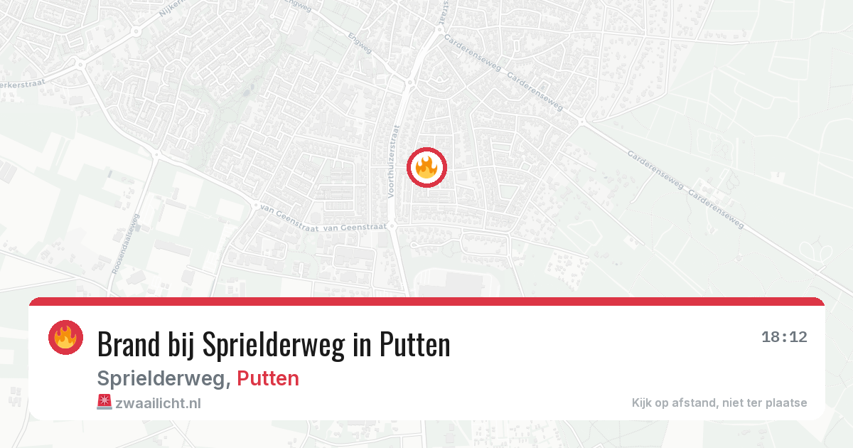 Brand bij Sprielderweg in Putten — 4 aug 2026