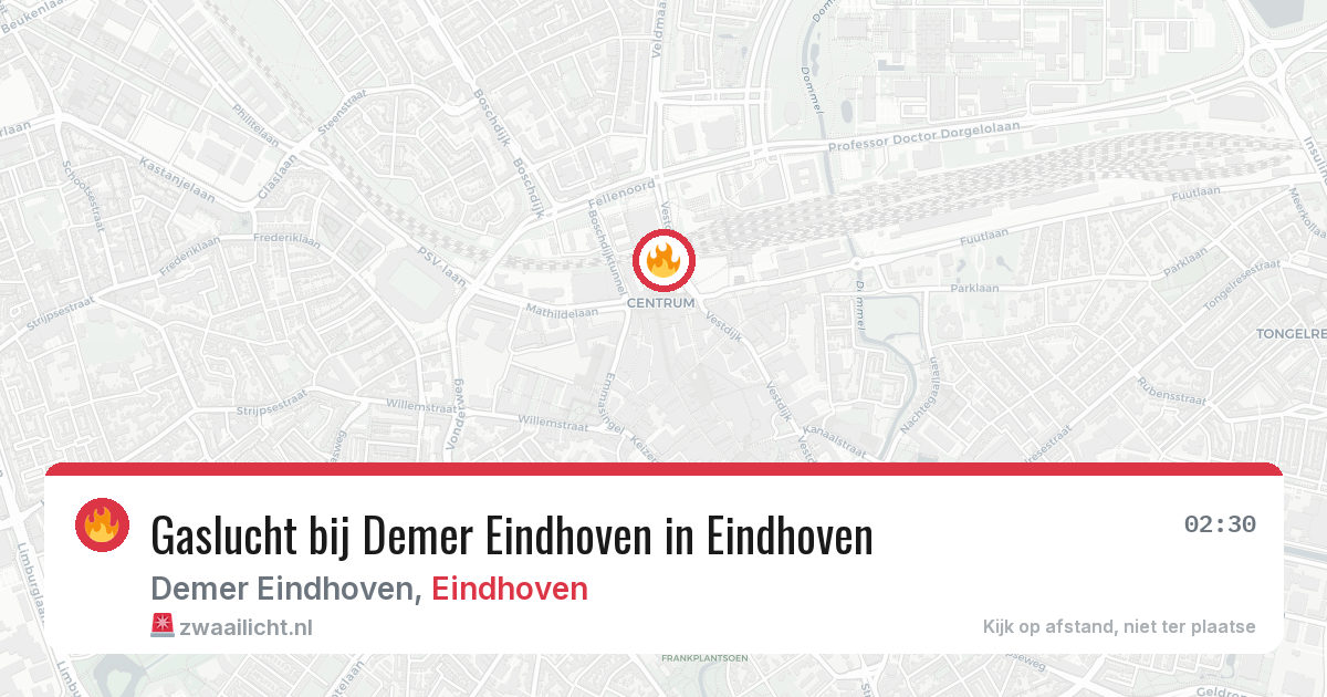 Gaslucht bij Demer Eindhoven in Eindhoven — 20 mrt 2026