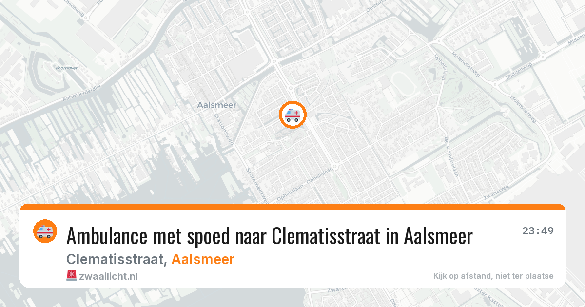 Ambulance met spoed naar Clematisstraat in Aalsmeer — 21 mrt 2026