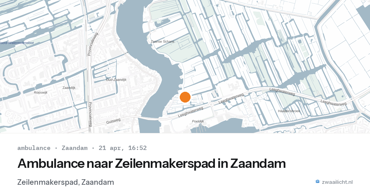 Ambulance naar Zeilenmakerspad in Zaandam — 21 apr 2026