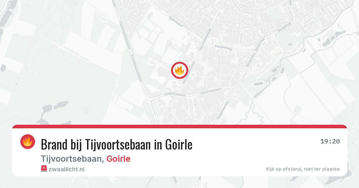 Brand bij Tijvoortsebaan in Goirle — 25 jul 2026