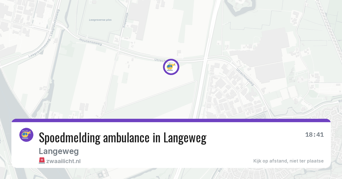 Spoedmelding ambulance in Langeweg — 17 jul 2026