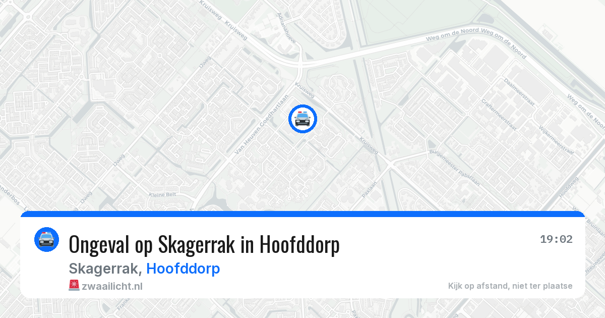 Ongeval op Skagerrak in Hoofddorp — 14 jun 2026