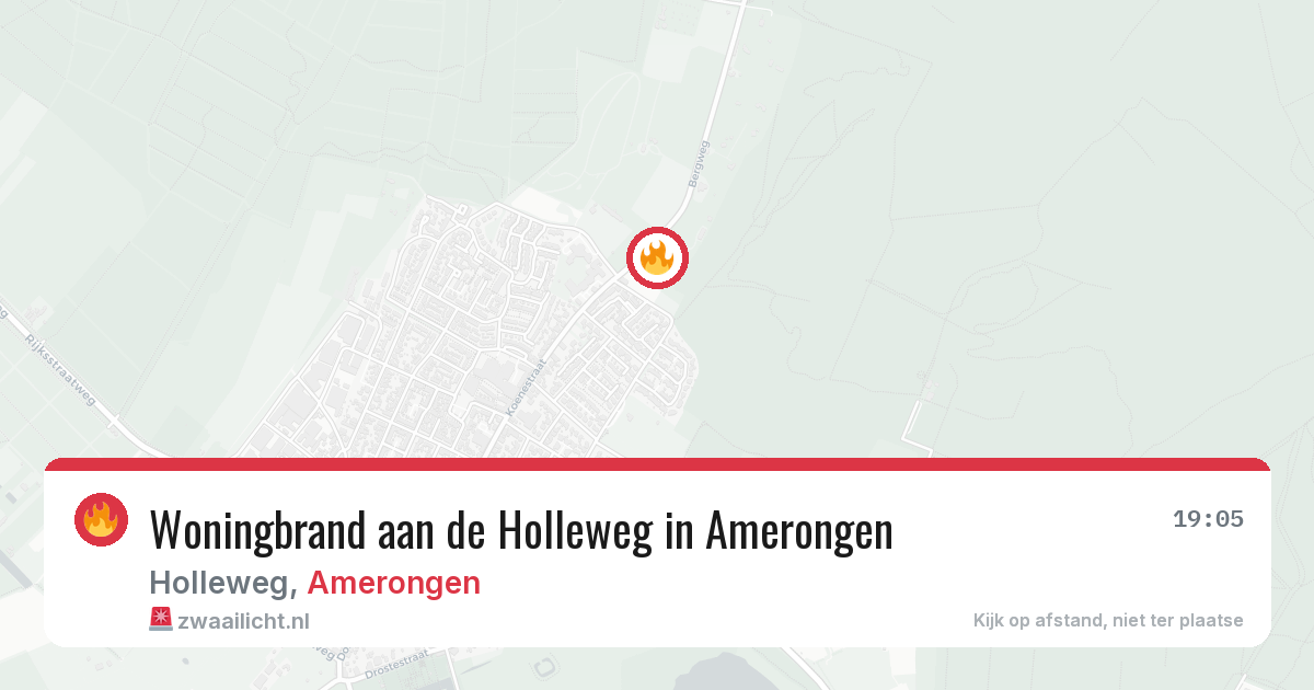 Woningbrand aan de Holleweg in Amerongen — 24 jul 2026
