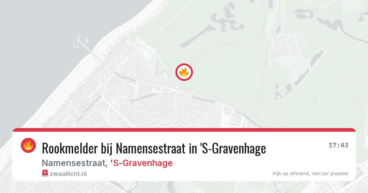 Rookmelder bij Namensestraat in 'S-Gravenhage — 8 jun 2026