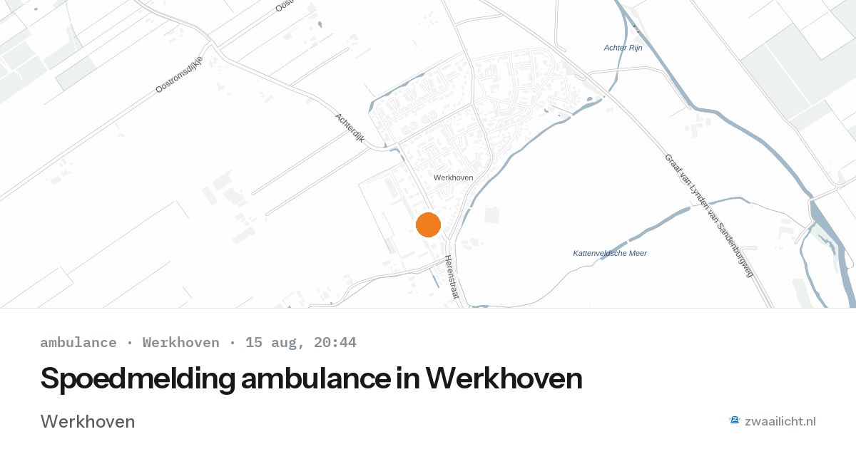 Spoedmelding ambulance in Werkhoven — 15 aug 2026