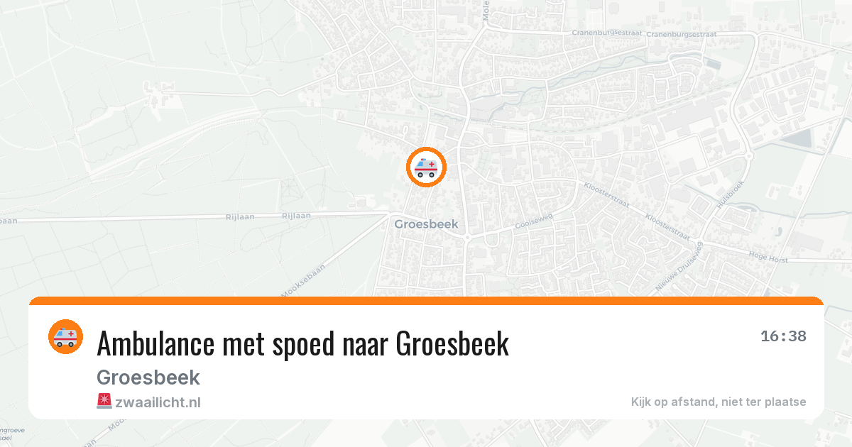 Ambulance met spoed naar Groesbeek — 27 feb 2026 | 🚨 Zwaailicht.nl
