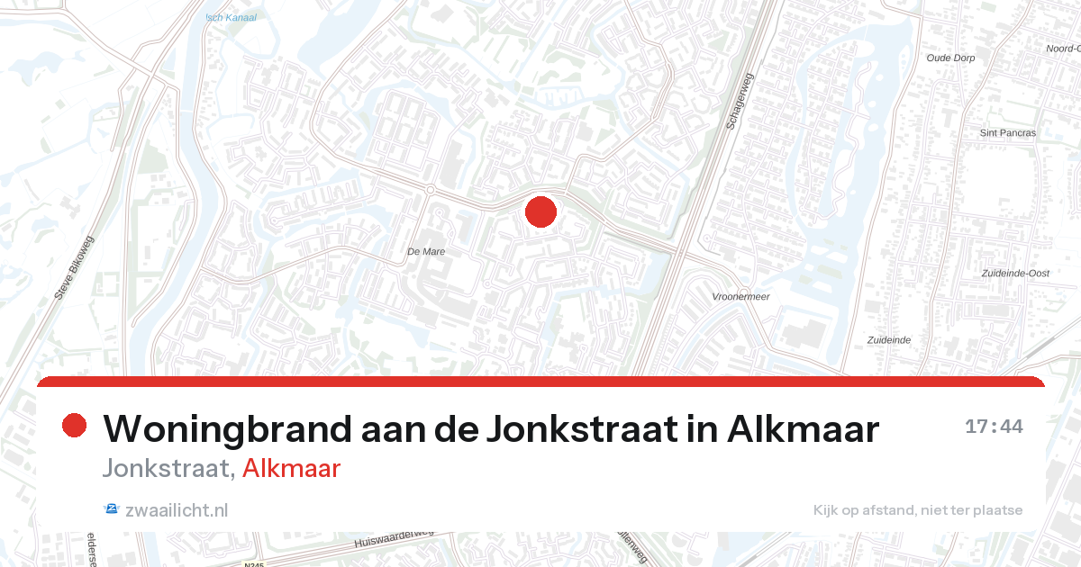 Woningbrand aan de Jonkstraat in Alkmaar — 25 mrt 2026