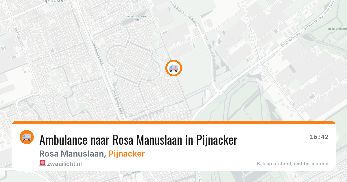 Ambulance naar Rosa Manuslaan in Pijnacker — 2 aug 2026
