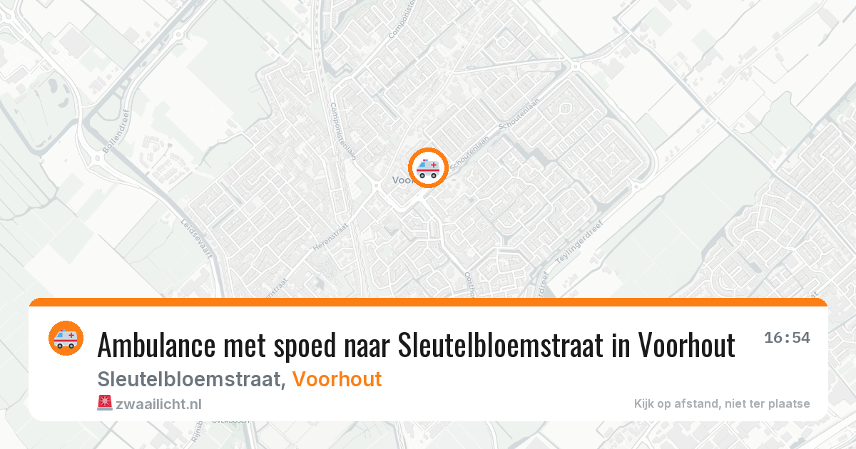 Ambulance met spoed naar Sleutelbloemstraat in Voorhout — 11 mrt 2026