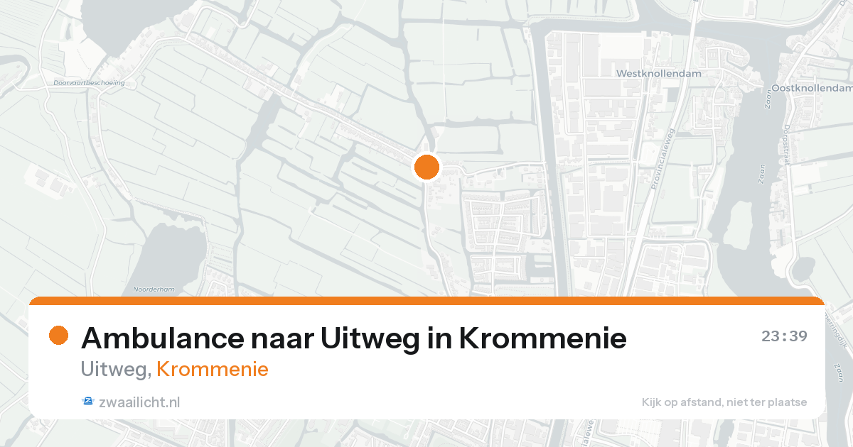 Ambulance naar Uitweg in Krommenie — 25 aug 2026
