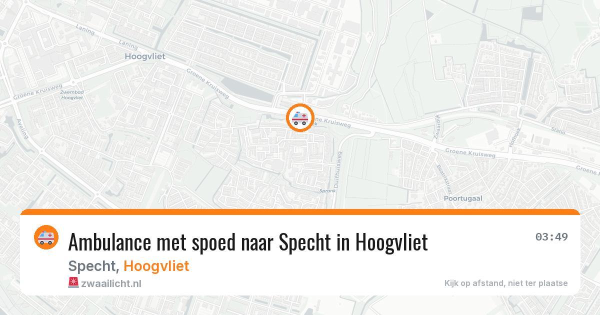 Ambulance met spoed naar Specht in Hoogvliet — 12 aug 2026