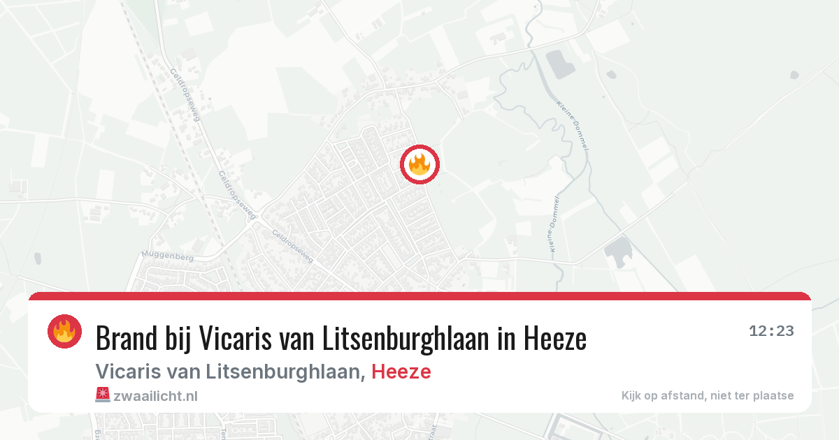 Brand bij Vicaris van Litsenburghlaan in Heeze — 28 jun 2026