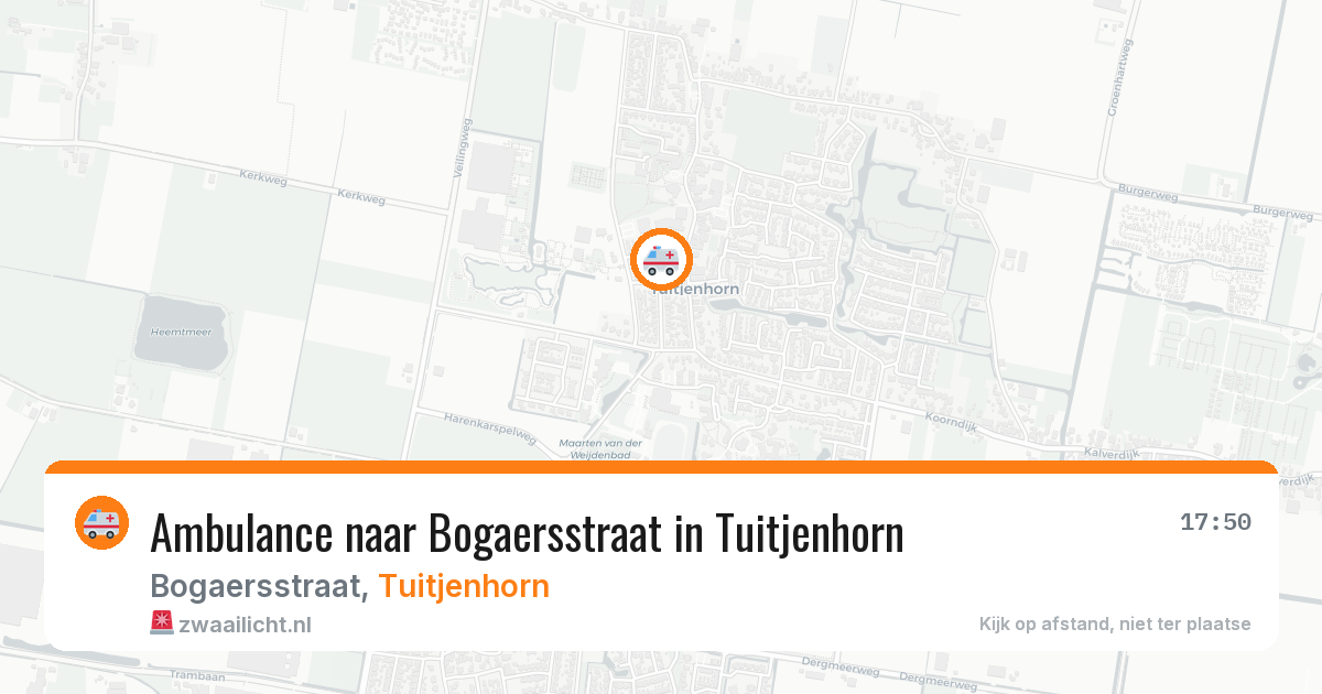 Ambulance naar Bogaersstraat in Tuitjenhorn — 8 jul 2026