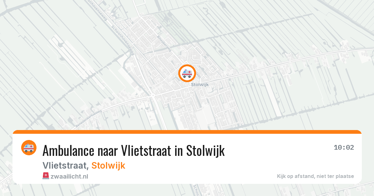 Ambulance naar Vlietstraat in Stolwijk — 9 feb 2026