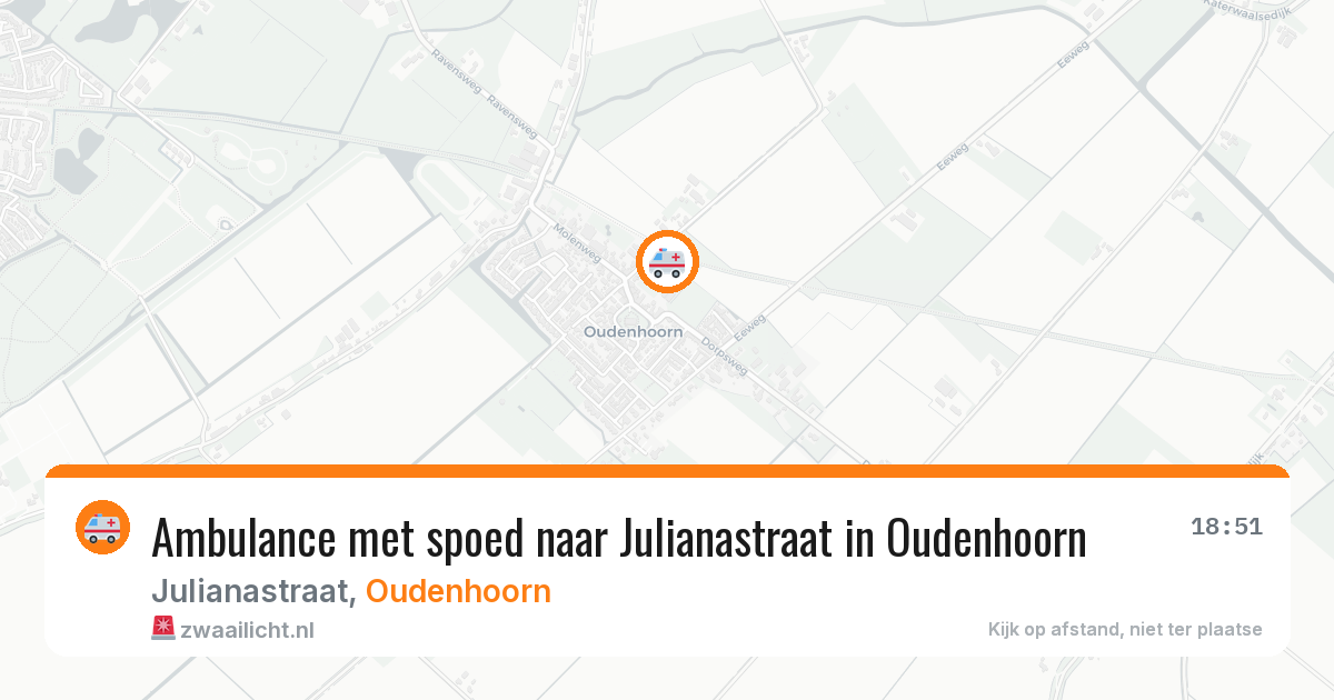Ambulance met spoed naar Julianastraat in Oudenhoorn — 6 jul 2026
