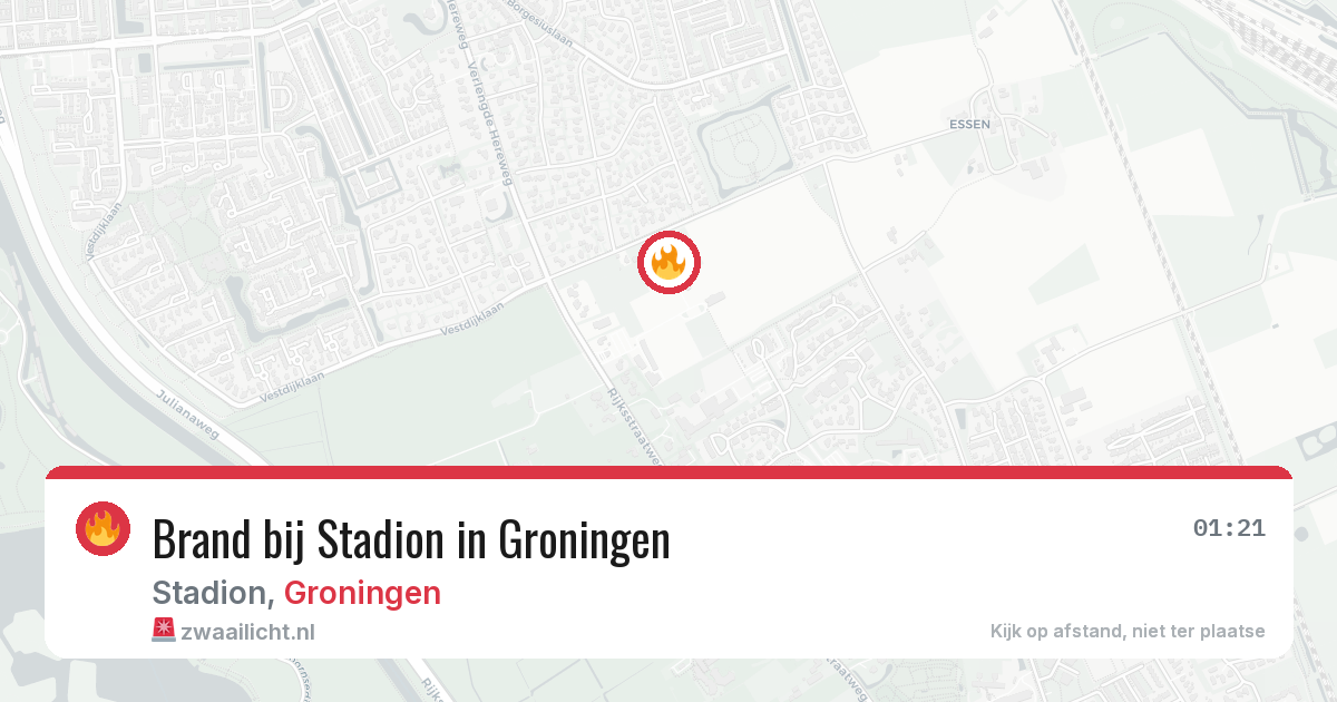 Brand bij Stadion in Groningen — 28 jun 2026