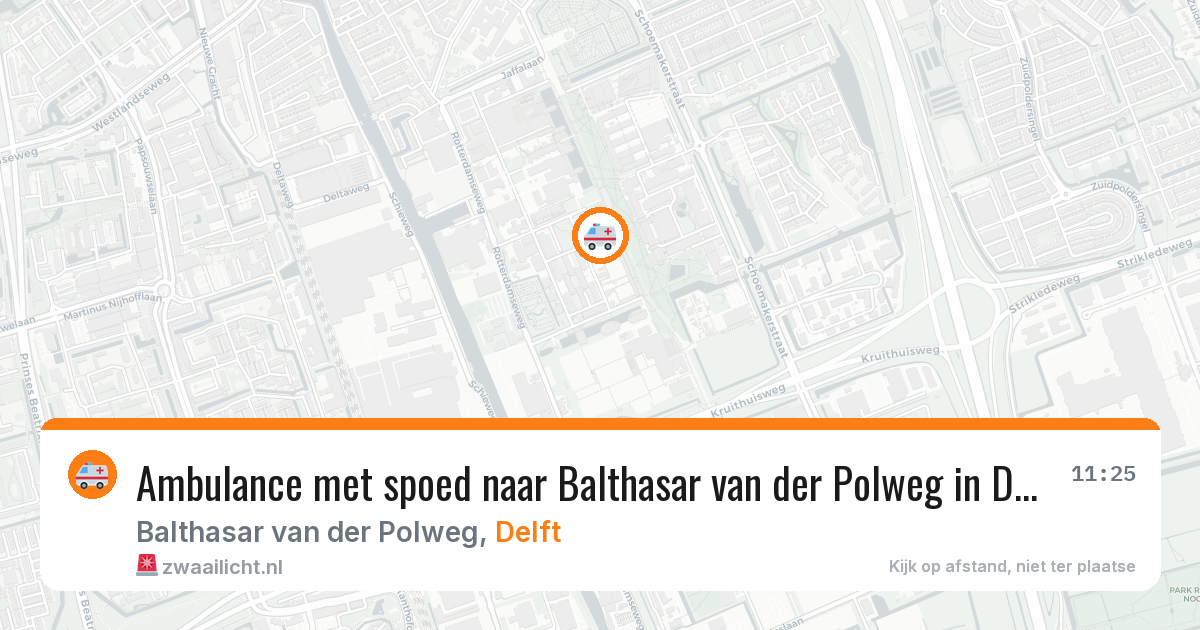 Ambulance met spoed naar Balthasar van der Polweg in Delft — 12 apr 2026