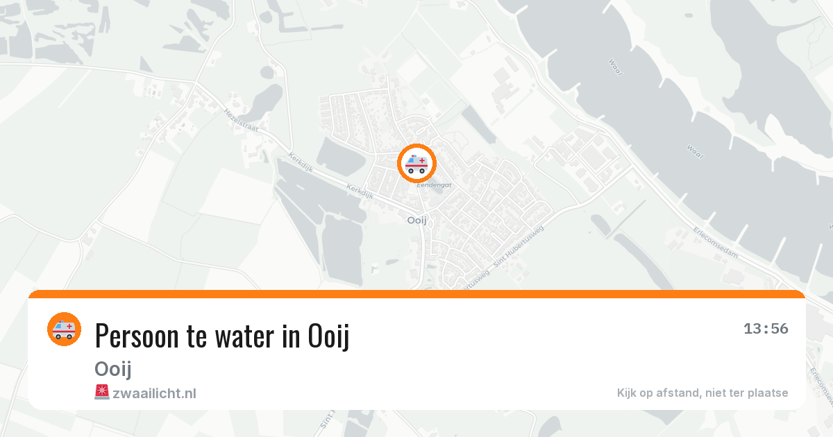 Persoon te water in Ooij — 30 mei 2026