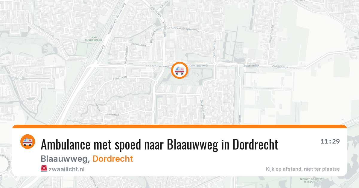 Ambulance met spoed naar Blaauwweg in Dordrecht — 19 jan 2026