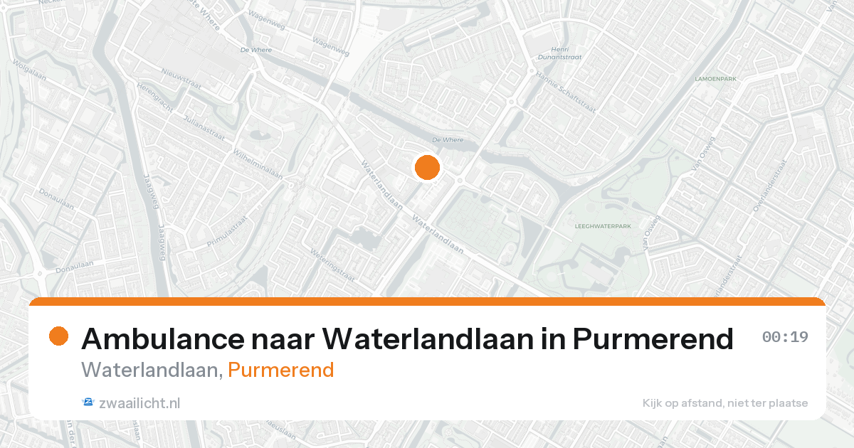 Ambulance naar Waterlandlaan in Purmerend — 17 mei 2026