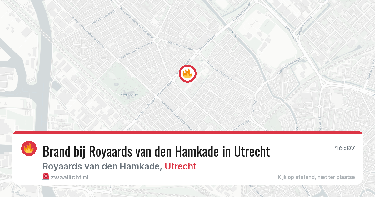 Brand bij Royaards van den Hamkade in Utrecht — 20 jun 2026