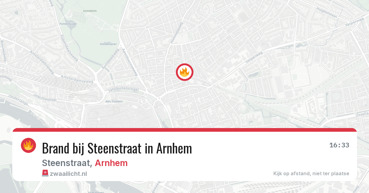 Brand bij Steenstraat in Arnhem — 4 aug 2026