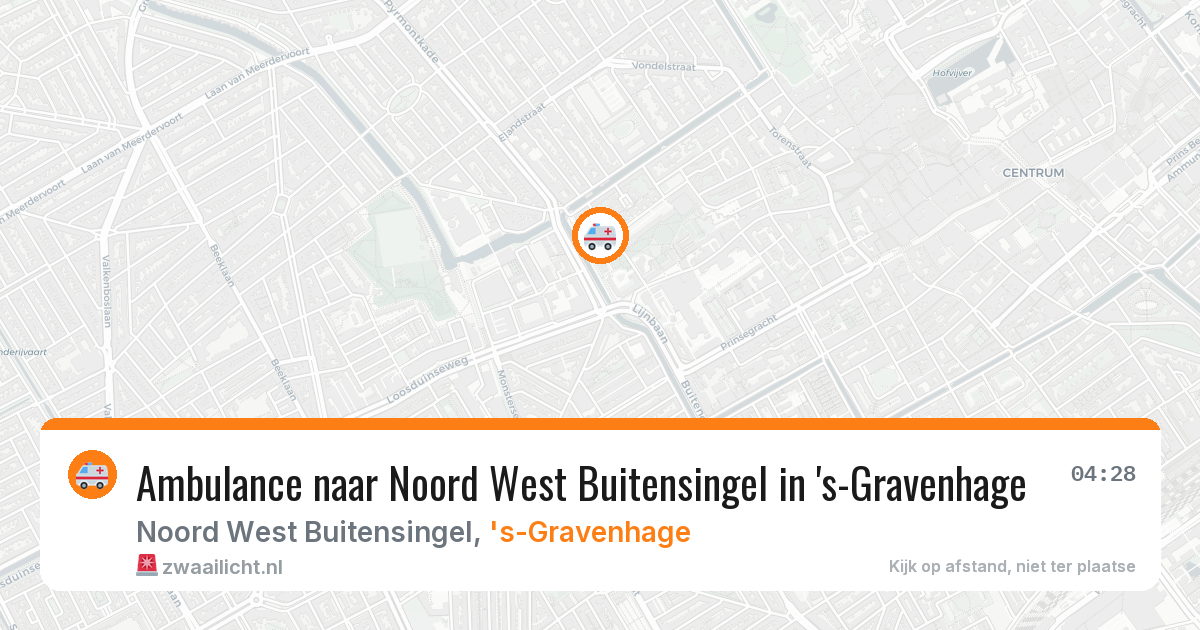 Ambulance naar Noord West Buitensingel in 's-Gravenhage — 16 jul 2026