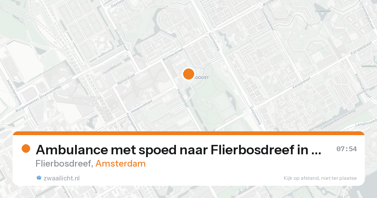 Ambulance met spoed naar Flierbosdreef in Amsterdam — 8 feb 2026