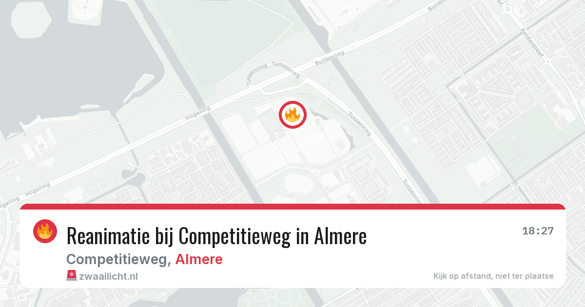 Reanimatie bij Competitieweg in Almere — 7 mrt 2026
