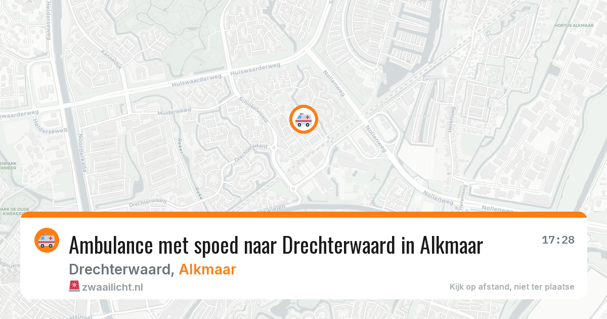 Ambulance met spoed naar Drechterwaard in Alkmaar — 4 aug 2026