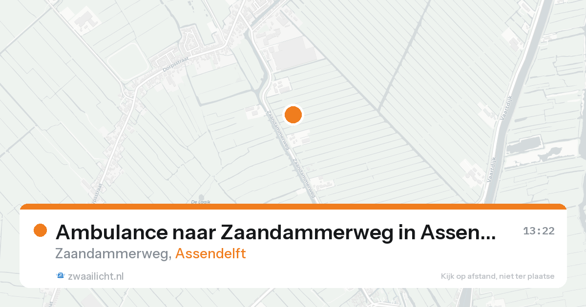 Ambulance naar Zaandammerweg in Assendelft — 16 aug 2026
