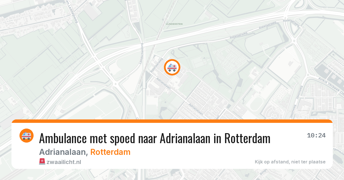 Ambulance met spoed naar Adrianalaan in Rotterdam — 4 aug 2026