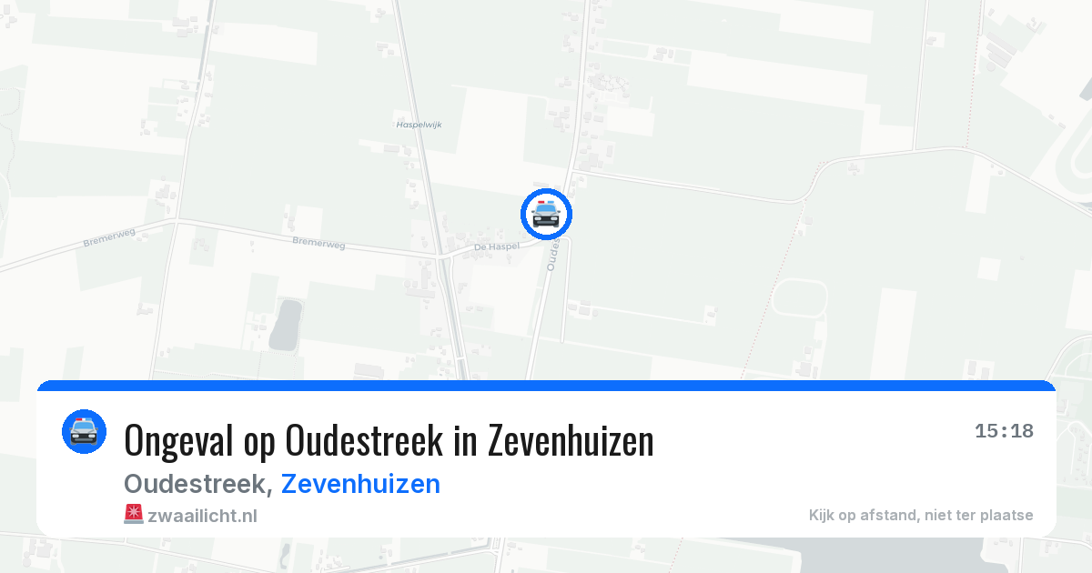 Ongeval op Oudestreek in Zevenhuizen — 30 mei 2026