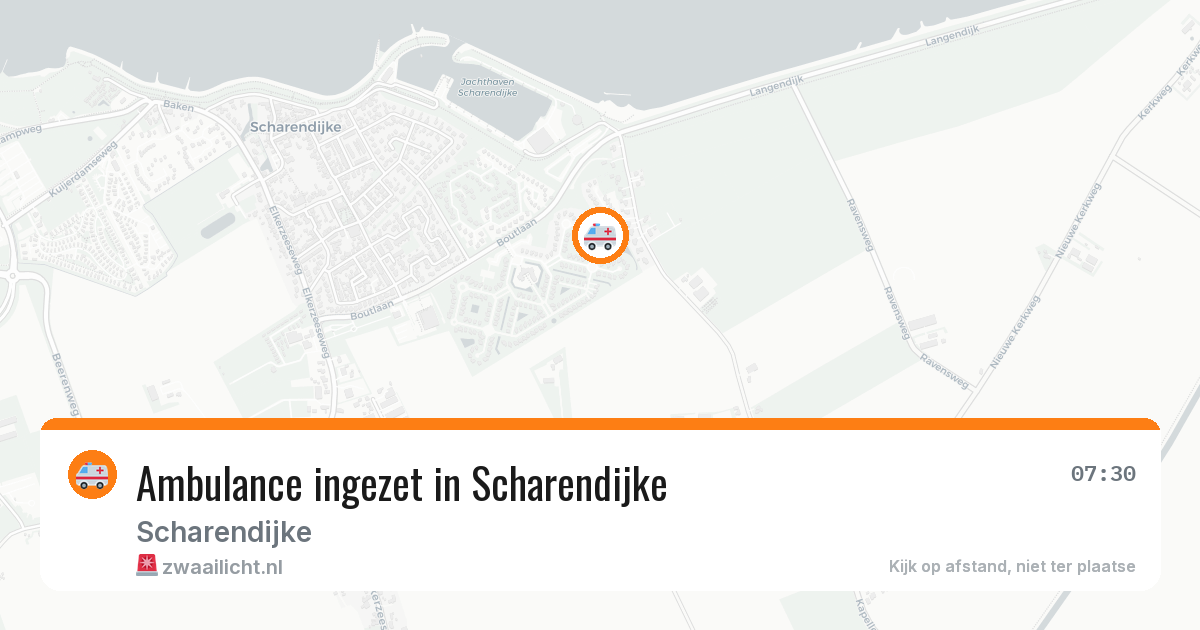 Ambulance ingezet in Scharendijke — 14 aug 2026
