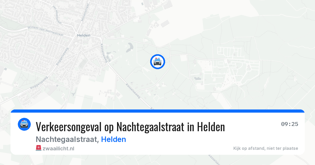 Verkeersongeval op Nachtegaalstraat in Helden — 24 apr 2026