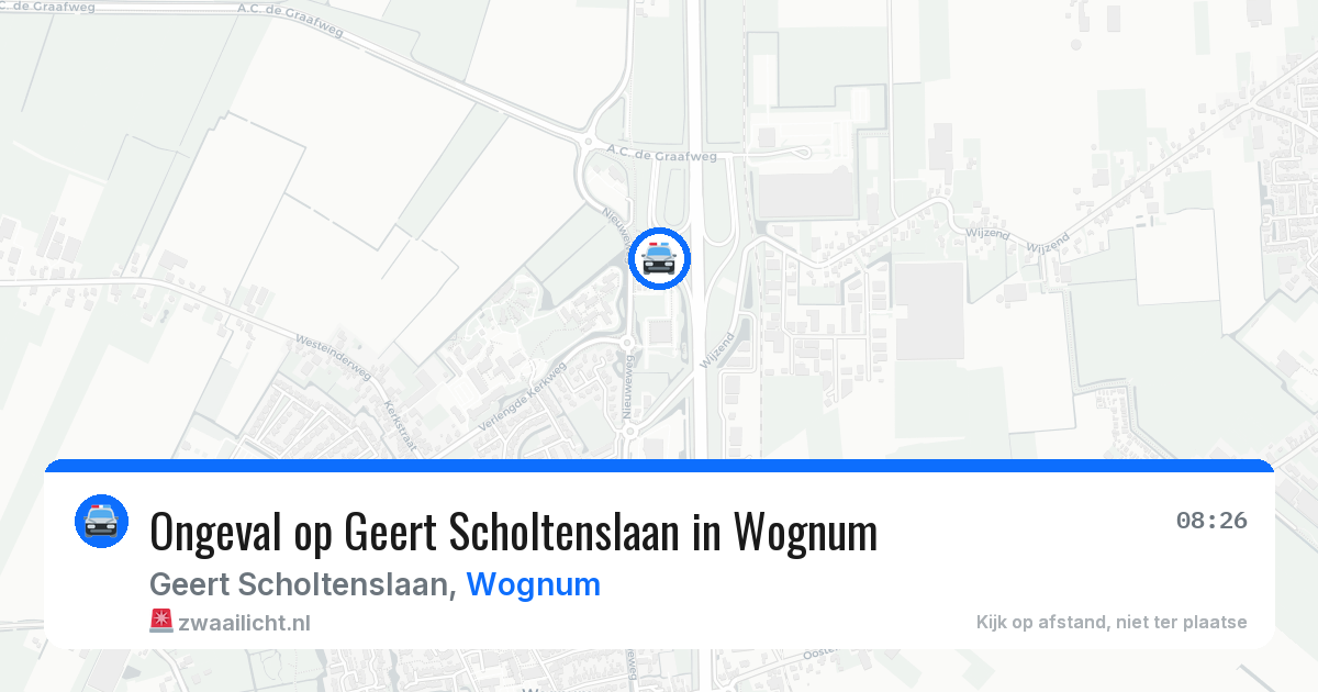 Ongeval op Geert Scholtenslaan in Wognum — 13 mei 2026